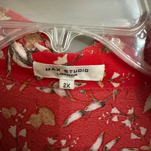 Max Studio Red Floral Maxi Dress - Picture 4 of 5